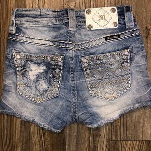High rise miss me shorts